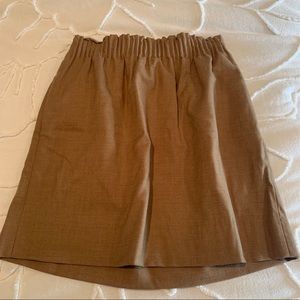J.Crew Tan Pull-on Linen Skirt